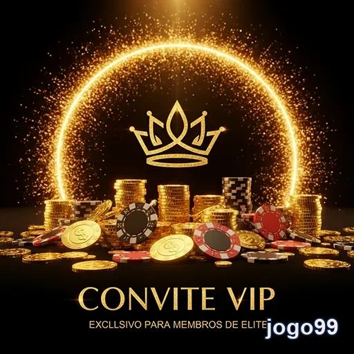 Convite VIP do cassino Jogo99, destacando exclusividade e diversão.
