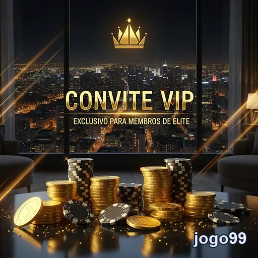 Convite VIP para o cassino Jogo99, promovendo uma experiência exclusiva e emocionante.