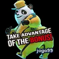 Imagem de um panda com bônus promocional no site jogo99, destacando a oferta especial.