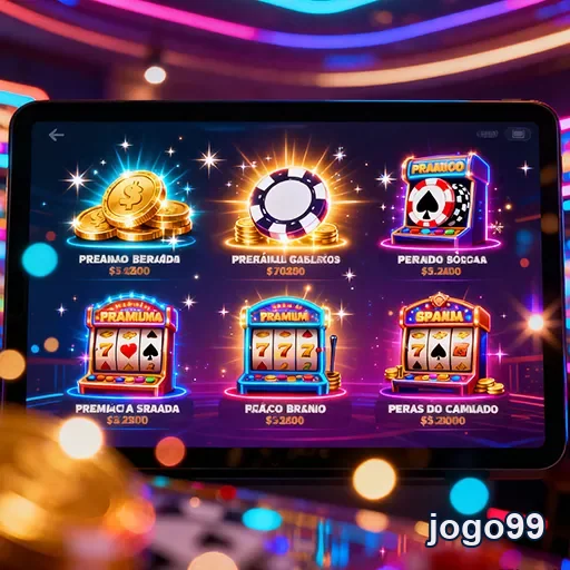 Tela de slot games com jogabilidade intuitiva