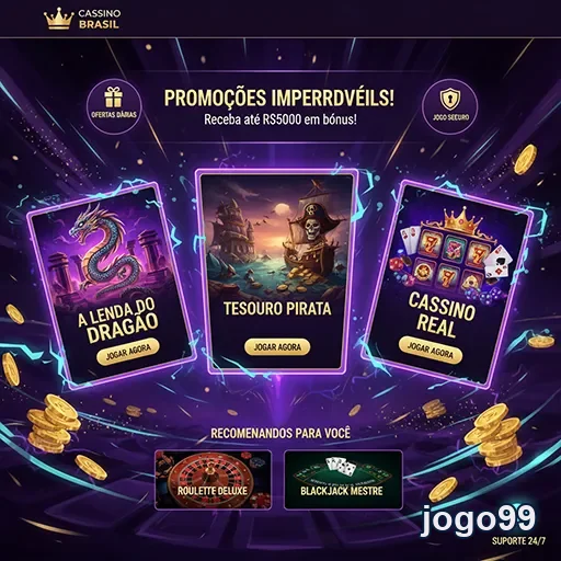 Promoções de jogos de cassino no Jogo99, oferecendo grandes oportunidades de diversão.